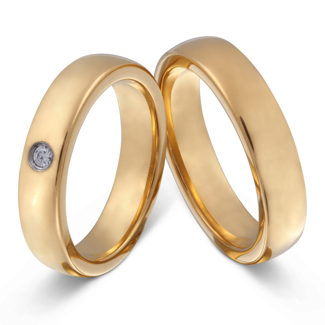 Loyalty Ringpaaar Zirkonia mit Lasergravur